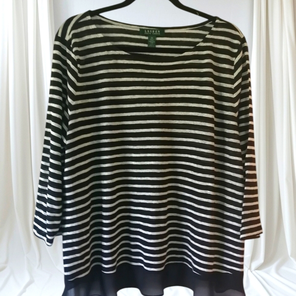 Top Lauren Ralph Lauren 2X 💯 linen - Picture 1 of 5